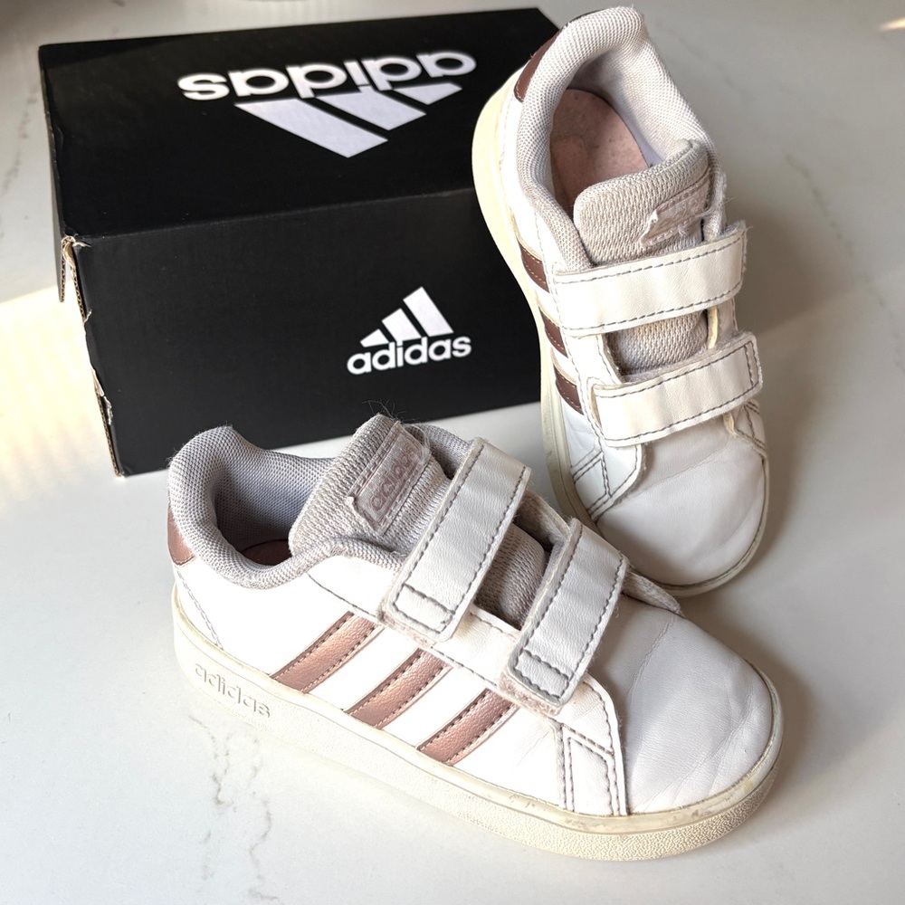 Adidas Grand Court 1 White/Rose Gold Toddler 8 1/2